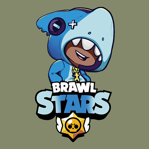 Мужской свитшот Brawl Stars LEON SHARK / Авокадо – фото 3