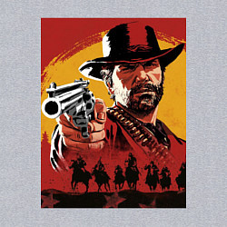 Свитшот хлопковый мужской Red dead redemption 2, цвет: меланж — фото 2