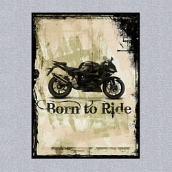 Свитшот хлопковый мужской Born to Ride, цвет: меланж — фото 2