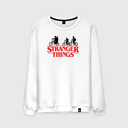 Свитшот хлопковый мужской STRANGER THINGS, цвет: белый