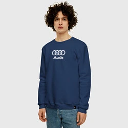 Свитшот хлопковый мужской Audi Ауди, цвет: тёмно-синий — фото 2