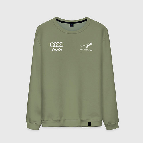 Мужской свитшот Audi Quattro / Авокадо – фото 1
