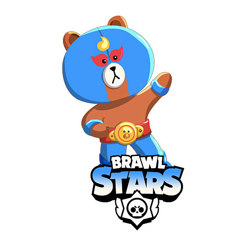 Мужской свитшот BRAWL STARS EL BROWN / Белый – фото 3