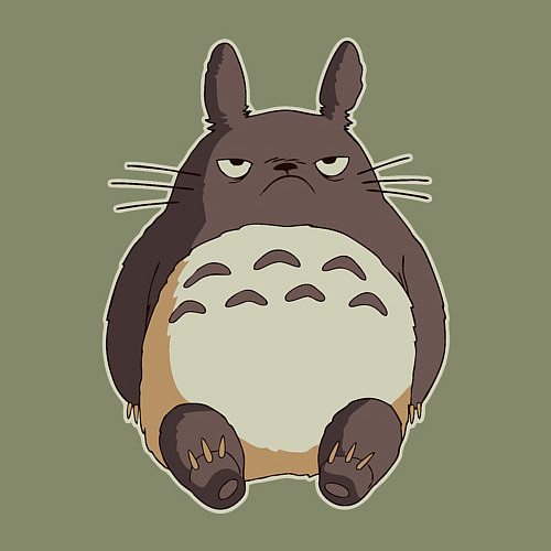 Мужской свитшот Грустный Тоторо / Авокадо – фото 3