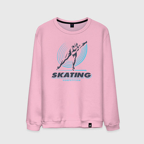 Мужской свитшот SKATING competition / Светло-розовый – фото 1