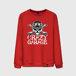 Свитшот хлопковый мужской Crazy garage, цвет: красный