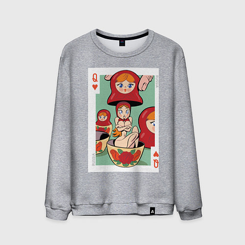 Мужской свитшот Матрешка / Меланж – фото 1