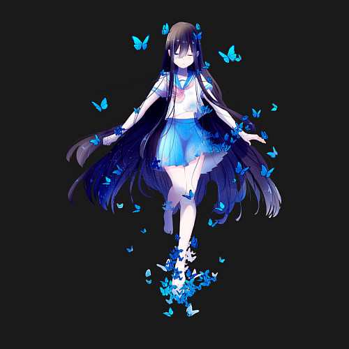 Мужской свитшот Пархай как бабочка / Черный – фото 3