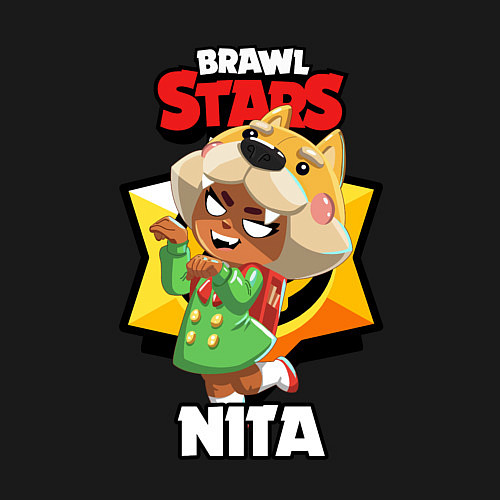 Мужской свитшот BRAWL STARS NITA / Черный – фото 3