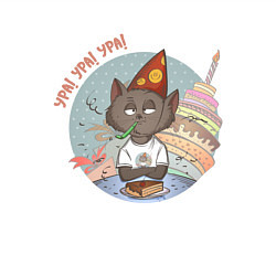 Свитшот хлопковый мужской Праздничная, цвет: белый — фото 2