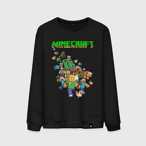 Мужской свитшот Minecraft / Черный – фото 1