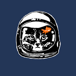 Свитшот хлопковый мужской Space Cat, цвет: тёмно-синий — фото 2