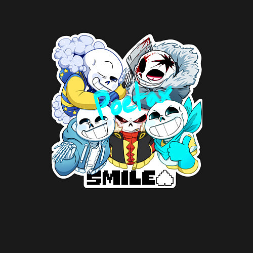 Мужской свитшот UNDERTALE / Черный – фото 3