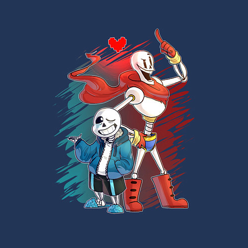 Мужской свитшот UNDERTALE / Тёмно-синий – фото 3