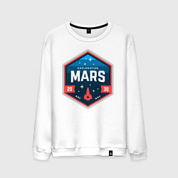 Свитшот хлопковый мужской MARS NASA, цвет: белый