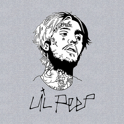 Мужской свитшот LIL PEEP / Меланж – фото 3