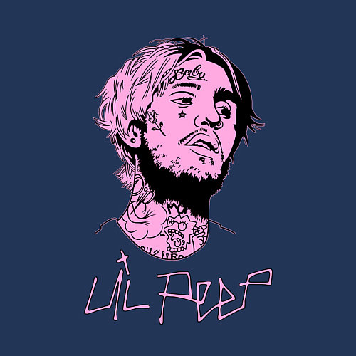 Мужской свитшот LIL PEEP / Тёмно-синий – фото 3