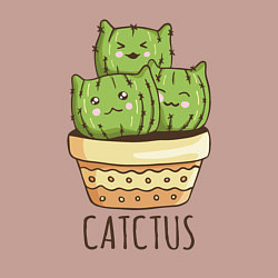 Свитшот хлопковый мужской Кактус Котики, цвет: пыльно-розовый — фото 2