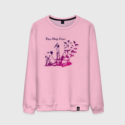 Свитшот хлопковый мужской Three Days Grace, цвет: светло-розовый