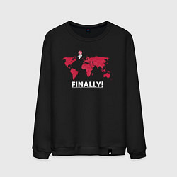 Свитшот хлопковый мужской Finally!, цвет: черный