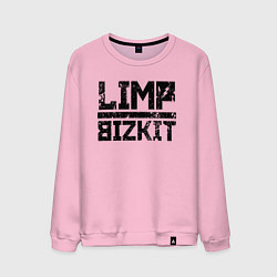 Свитшот хлопковый мужской LIMP BIZKIT, цвет: светло-розовый