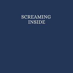 Свитшот хлопковый мужской Screaming inside, цвет: тёмно-синий — фото 2