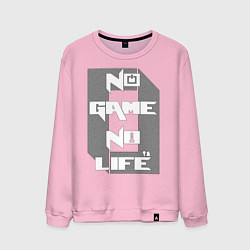 Свитшот хлопковый мужской No Game No Life Zero, цвет: светло-розовый