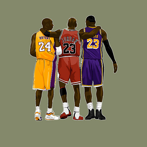Мужской свитшот Kobe, Michael, LeBron / Авокадо – фото 3