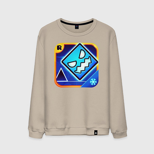 Мужской свитшот Geometry Dash / Миндальный – фото 1