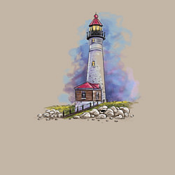 Свитшот хлопковый мужской Crisp Point Lighthouse, цвет: миндальный — фото 2