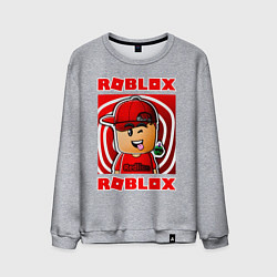 Свитшот хлопковый мужской ROBLOX, цвет: меланж