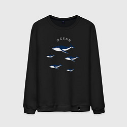 Свитшот хлопковый мужской Ocean, цвет: черный