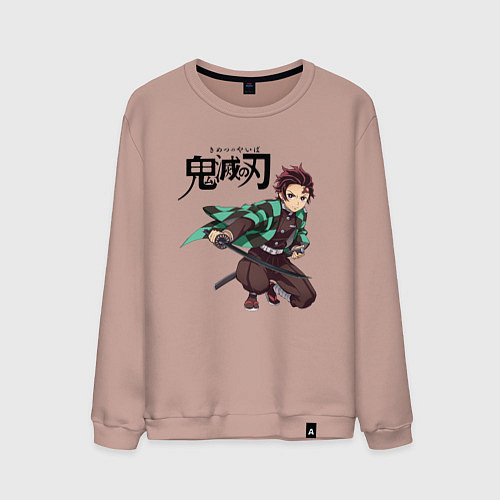 Мужской свитшот KIMETSU NO YAIBA / Пыльно-розовый – фото 1