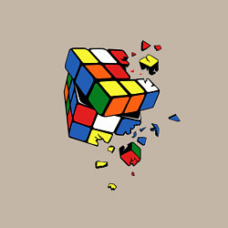 Свитшот хлопковый мужской Кубик Рубика, цвет: миндальный — фото 2