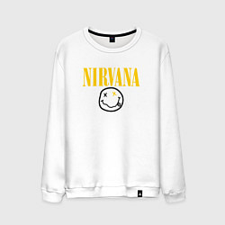 Свитшот хлопковый мужской NIRVANA, цвет: белый