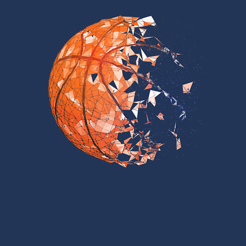 Мужской свитшот BasketBall / Тёмно-синий – фото 3