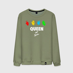 Свитшот хлопковый мужской Queen, цвет: авокадо