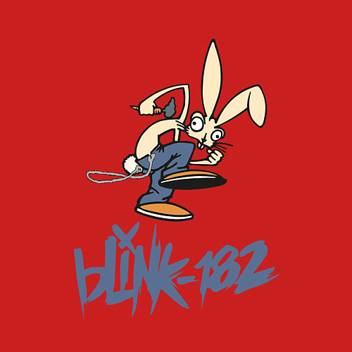 Мужской свитшот BLINK-182 / Красный – фото 3