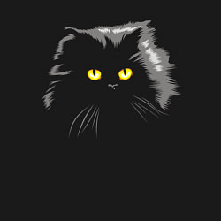 Свитшот хлопковый мужской Грозовой, кошак пушистый, цвет: черный — фото 2