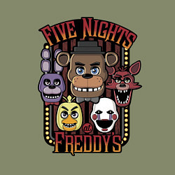 Свитшот хлопковый мужской FIVE NIGHTS AT FREDDYS, цвет: авокадо — фото 2