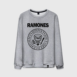 Свитшот хлопковый мужской RAMONES, цвет: меланж