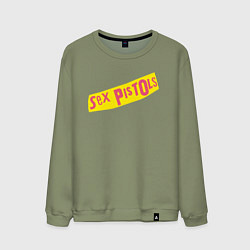 Свитшот хлопковый мужской Sex Pistols, цвет: авокадо