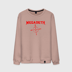 Свитшот хлопковый мужской Megadeth, цвет: пыльно-розовый