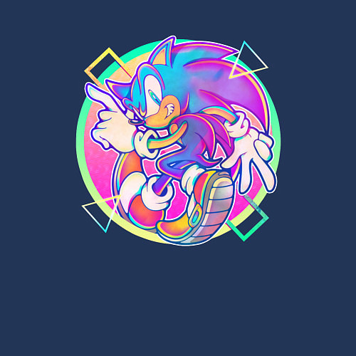 Мужской свитшот СОНИК / Тёмно-синий – фото 3