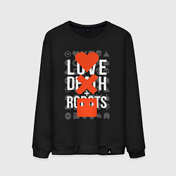 Свитшот хлопковый мужской LOVE DEATH ROBOTS LDR, цвет: черный