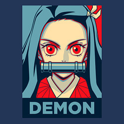 Свитшот хлопковый мужской Незуко Камадо, цвет: тёмно-синий — фото 2