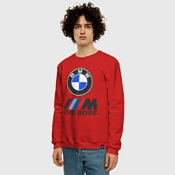 Свитшот хлопковый мужской BMW BOSS, цвет: красный — фото 2