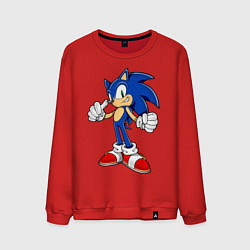 Свитшот хлопковый мужской Sonic, цвет: красный