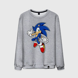 Свитшот хлопковый мужской Sonic, цвет: меланж