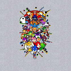 Свитшот хлопковый мужской Sonic Pixel Friends, цвет: меланж — фото 2